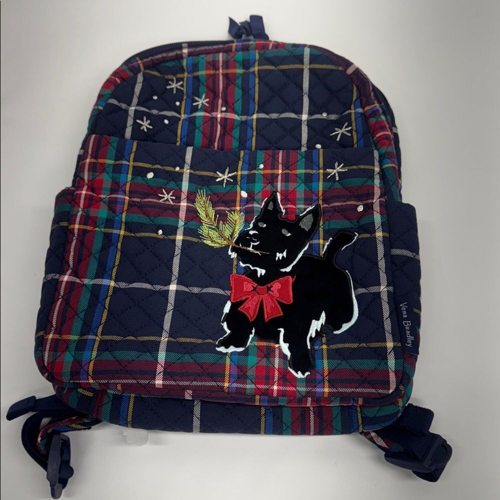 Vera Bradley Women's Cotton Small Backpack, Scottie Dog - Recycled Cotton - Picture 2 of 3